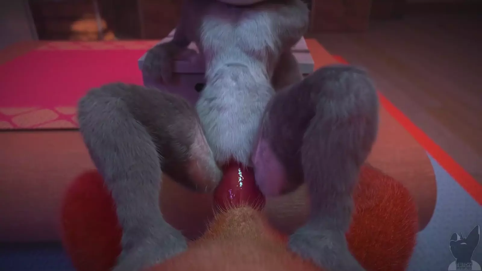 Two furries sharing an familiar moment with vaginal insertions